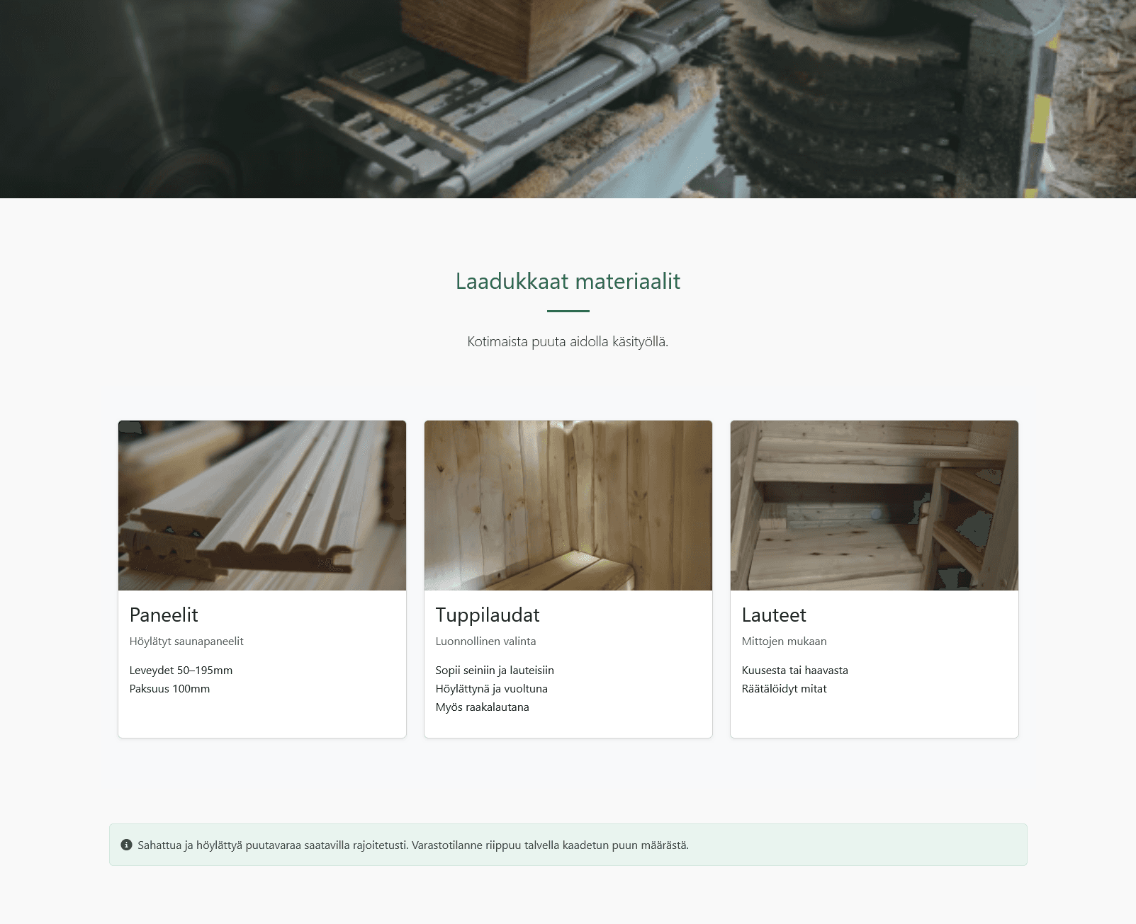 Metsäpalvelu Janne Jylhä – Kotisivut - projektin kuvakaappaus